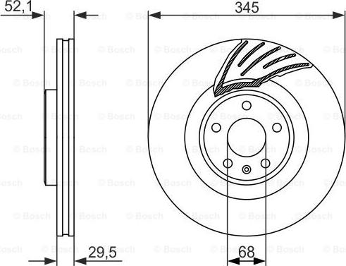 BOSCH 0 986 479 590 - Тормозной диск www.autospares.lv