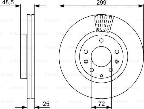 BOSCH 0 986 479 542 - Bremžu diski www.autospares.lv