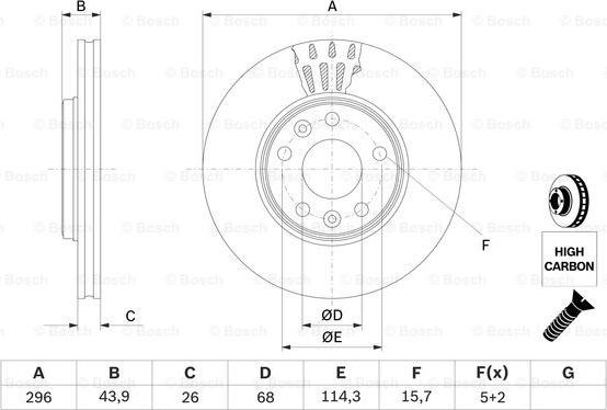 BOSCH 0 986 479 551 - Bremžu diski www.autospares.lv