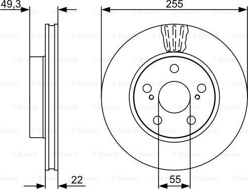 BOSCH 0 986 479 564 - Bremžu diski www.autospares.lv