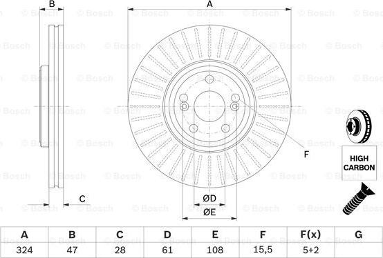 BOSCH 0 986 479 565 - Bremžu diski www.autospares.lv