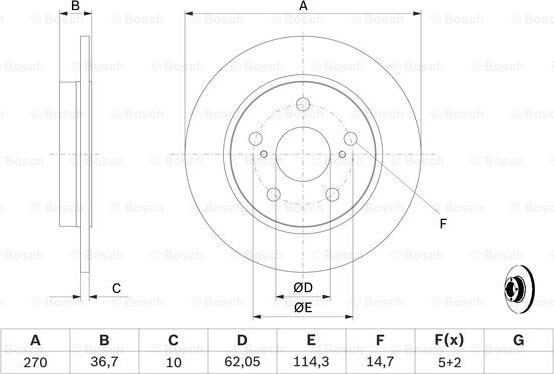 BOSCH 0 986 479 519 - Bremžu diski www.autospares.lv