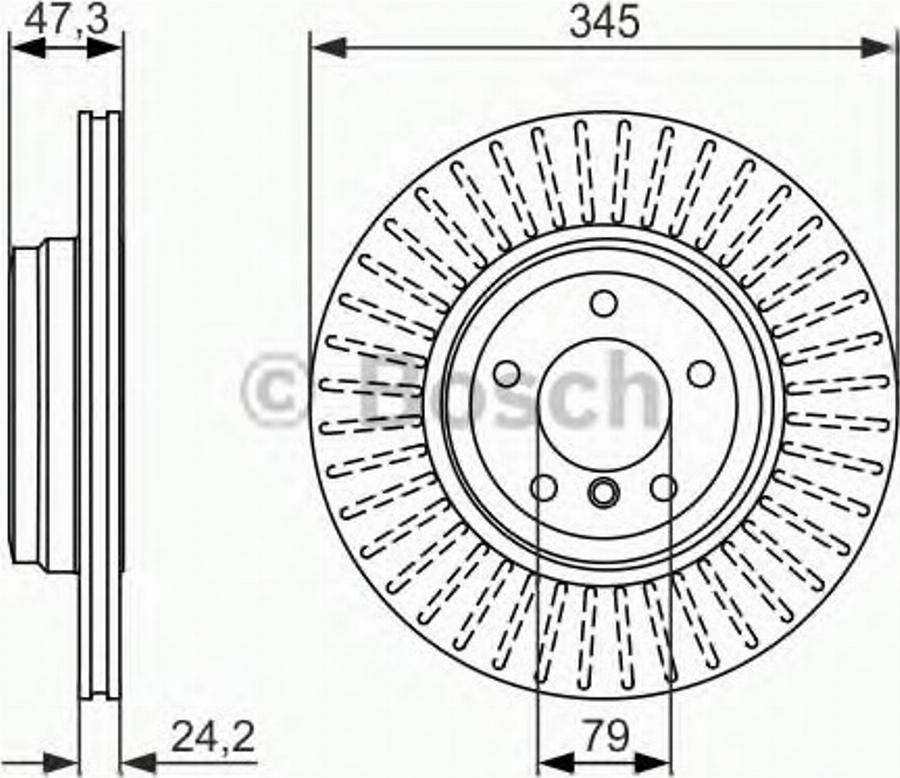 BOSCH 0986479585 - Bremžu diski www.autospares.lv