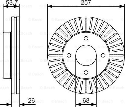 BOSCH 0 986 479 535 - Bremžu diski www.autospares.lv