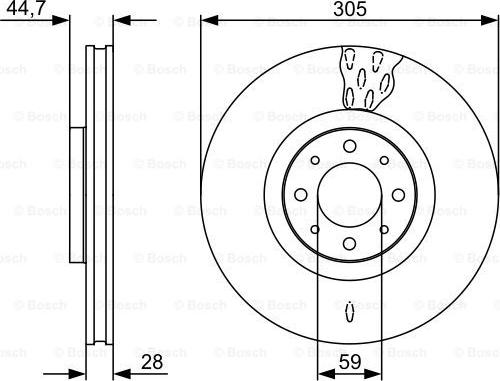 BOSCH 0 986 479 530 - Bremžu diski www.autospares.lv