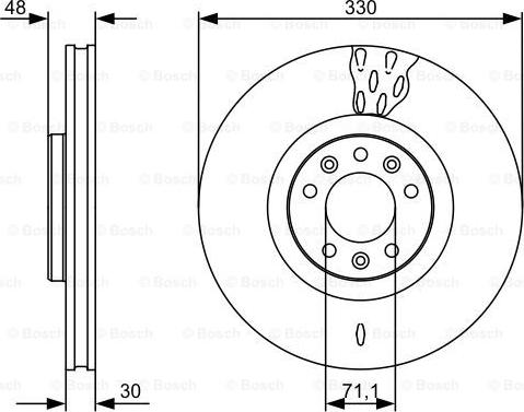 BOSCH 0 986 479 529 - Bremžu diski www.autospares.lv