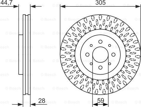 BOSCH 0 986 479 570 - Bremžu diski www.autospares.lv