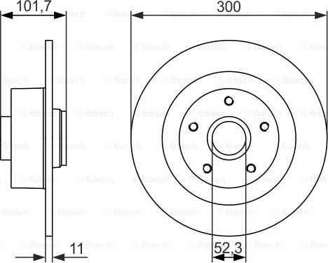 BOSCH 0 986 479 573 - Bremžu diski autospares.lv