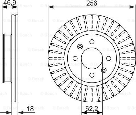 BOSCH 0 986 479 577 - Bremžu diski www.autospares.lv