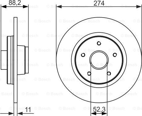 BOSCH 0 986 479 695 - Bremžu diski www.autospares.lv