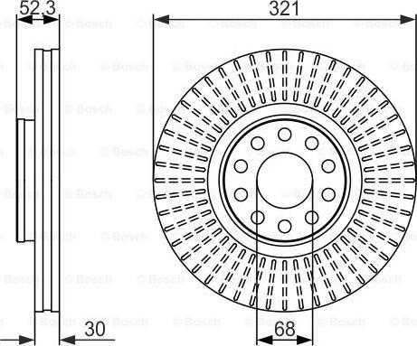 BOSCH 0 986 479 690 - Bremžu diski autospares.lv