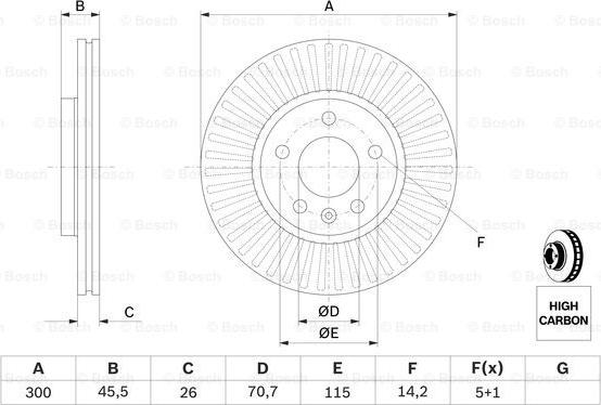 BOSCH 0 986 479 644 - Bremžu diski www.autospares.lv