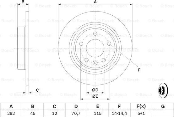 BOSCH 0 986 479 646 - Bremžu diski www.autospares.lv