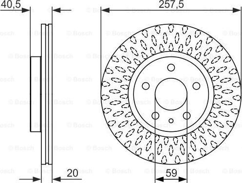 BOSCH 0 986 479 647 - Bremžu diski autospares.lv