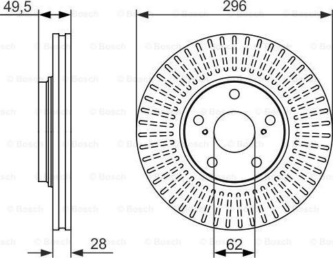 BOSCH 0 986 479 664 - Bremžu diski autospares.lv