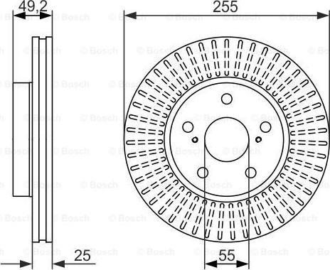 BOSCH 0 986 479 663 - Тормозной диск www.autospares.lv