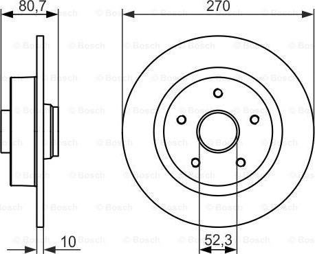 BOSCH 0 986 479 607 - Bremžu diski www.autospares.lv