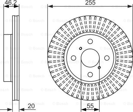 BOSCH 0 986 479 616 - Bremžu diski autospares.lv