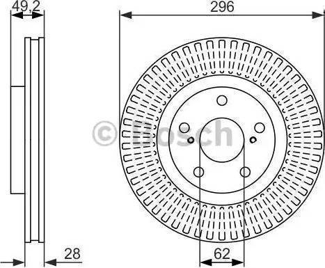 BOSCH 0 986 479 617 - Bremžu diski www.autospares.lv