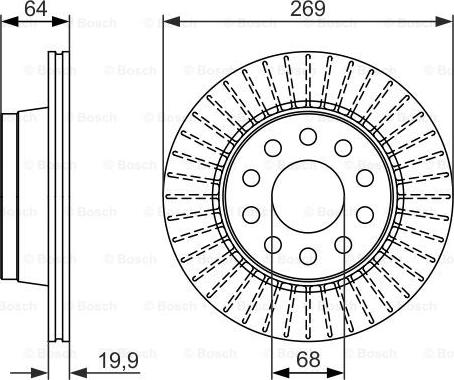 BOSCH 0 986 479 689 - Bremžu diski www.autospares.lv