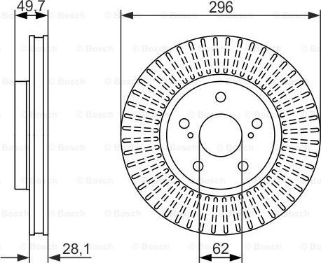 BOSCH 0 986 479 633 - Тормозной диск www.autospares.lv