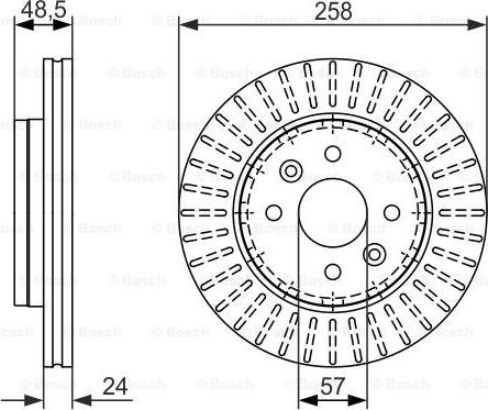 BOSCH 0 986 479 676 - Bremžu diski www.autospares.lv