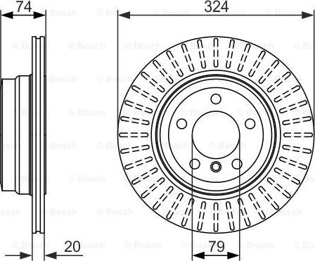 BOSCH 0 986 479 671 - Bremžu diski www.autospares.lv