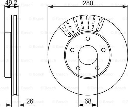 BOSCH 0 986 479 678 - Bremžu diski www.autospares.lv