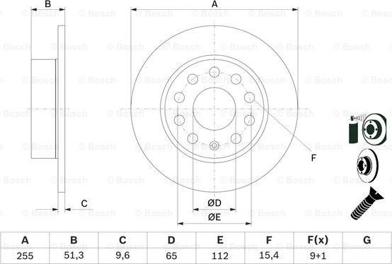 BOSCH 0 986 479 099 - Brake Disc www.autospares.lv