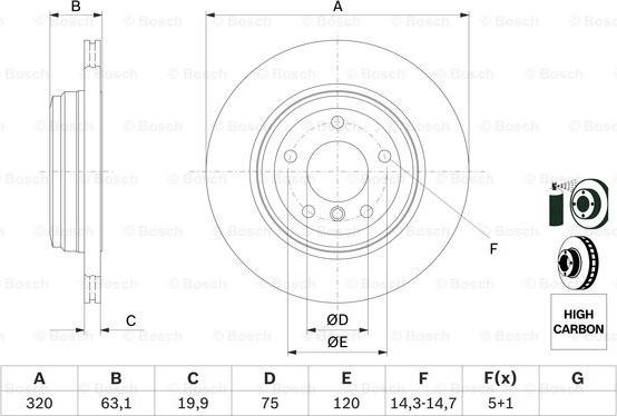 BOSCH 0 986 479 056 - Bremžu diski www.autospares.lv