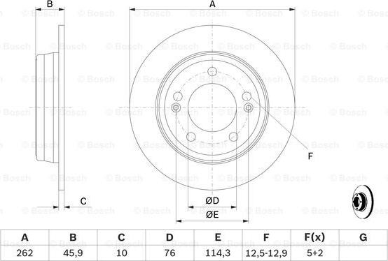 BOSCH 0 986 479 052 - Bremžu diski www.autospares.lv