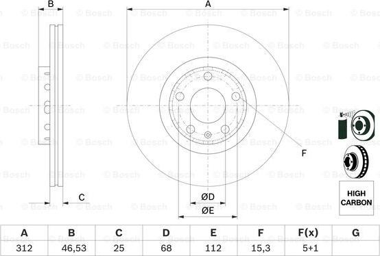 BOSCH 0 986 479 057 - Bremžu diski www.autospares.lv