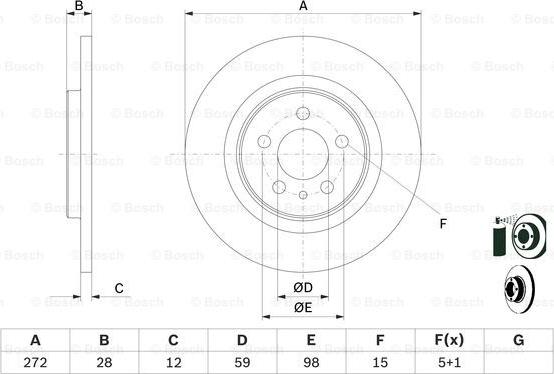 BOSCH 0 986 479 064 - Bremžu diski www.autospares.lv