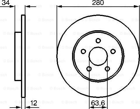 BOSCH 0 986 479 B65 - Bremžu diski autospares.lv