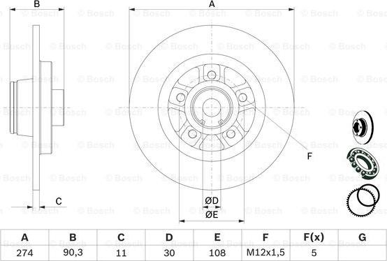 BOSCH 0 986 479 015 - Bremžu diski www.autospares.lv