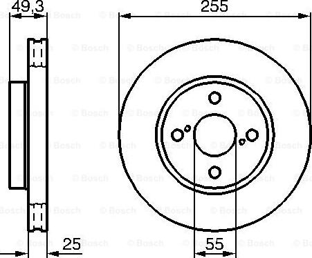 BOSCH 0 986 479 085 - Bremžu diski autospares.lv