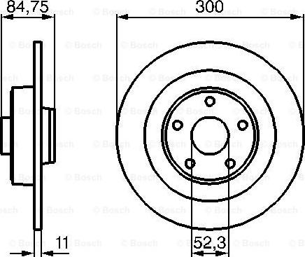 BOSCH 0 986 479 083 - Brake Disc www.autospares.lv