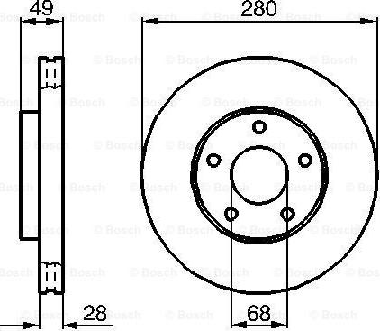 BOSCH 0 986 479 030 - Bremžu diski autospares.lv