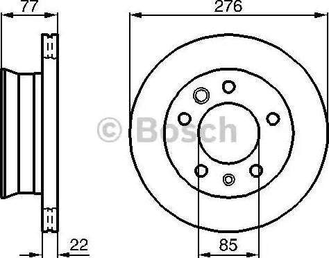 BOSCH 0 986 479 075 - Тормозной диск www.autospares.lv