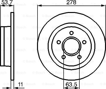 BOSCH 0 986 479 070 - Bremžu diski autospares.lv