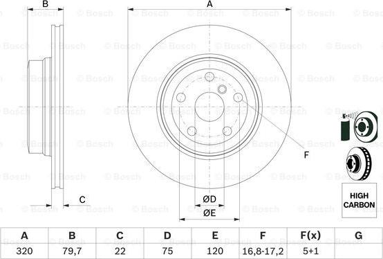 BOSCH 0 986 479 166 - Bremžu diski www.autospares.lv