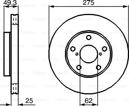 BOSCH 0 986 479 111 - Bremžu diski autospares.lv