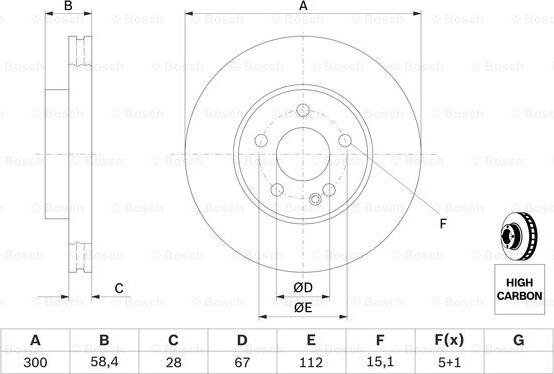 BOSCH 0 986 479 C50 - Bremžu diski www.autospares.lv