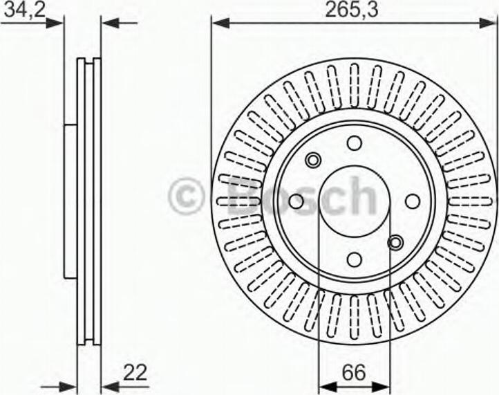 BOSCH 0 986 479 890 - Bremžu diski autospares.lv