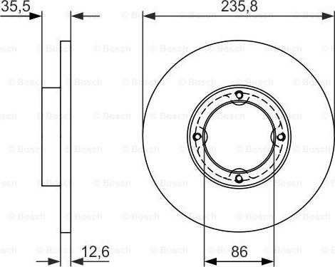 BOSCH 0 986 479 898 - Bremžu diski www.autospares.lv