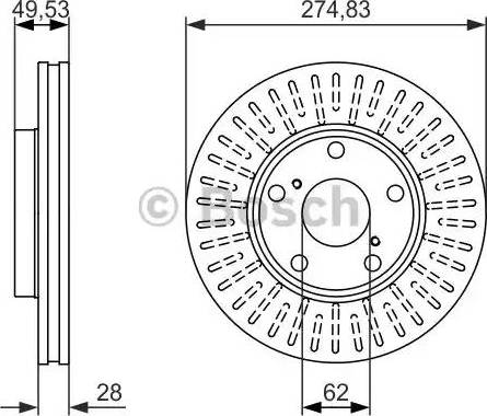 BOSCH 0 986 479 893 - Тормозной диск www.autospares.lv