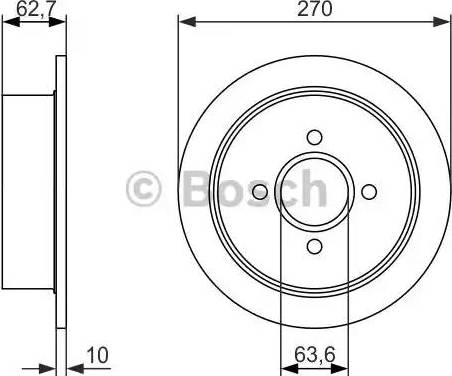 BOSCH 0 986 479 897 - Bremžu diski www.autospares.lv