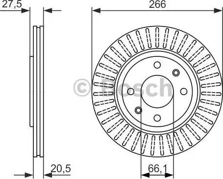 BOSCH 0 986 479 849 - Bremžu diski autospares.lv