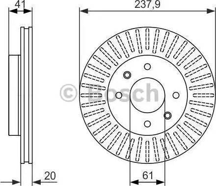 BOSCH 986478276 - Bremžu diski autospares.lv