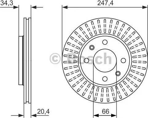 BOSCH 0 986 479 861 - Brake Disc www.autospares.lv